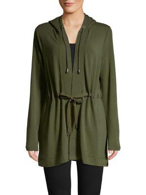 Cupio Hooded Tie-waist Cardigan
