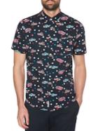 Original Penguin Car-print Short-sleeve Button-down Shirt
