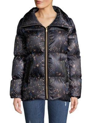 Cole Haan Signature Quilted A-line Down Coat