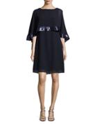Vince Camuto Capelet Overlay Dress