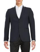 Strellson Faux Leather-trimmed Two-button Jacket