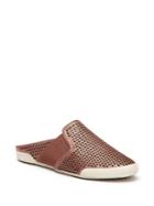Frye Melanie Gore Leather Perforated Mules