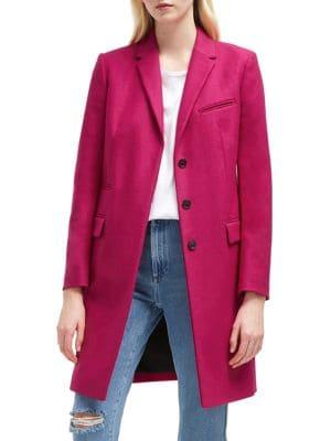 French Connection Platform Felt Smart Coat