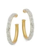 Kate Spade New York Pave Open Hoop Earrings
