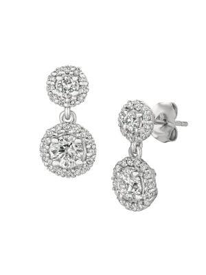 Morris & David Diamond-embellished 14k White Gold Drop Earrings