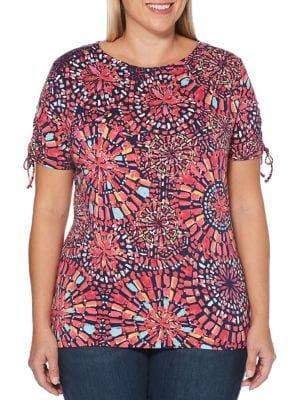 Rafaella Plus Kaleidoscope Short-sleeve Tee