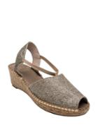 Andre Assous Dainty Shimmer Fabric Slingback Wedge Sandals