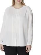 Tahari Arthur S. Levine Lace-trimmed Blouse