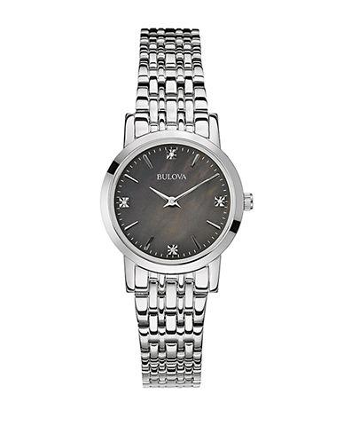 Bulova Ladies Stainless Steel Bracelet Watch With Diamonds