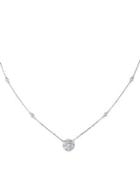 Sonatina Cluster 14k White Gold & Diamond Station Necklace