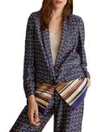 Mango Mixed-print Long Blazer