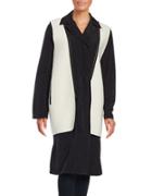 Dkny Pure Long Peacoat And Removeable Vest Set