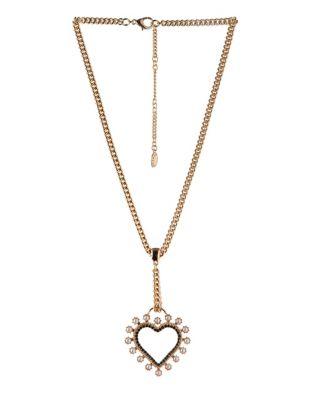 Bcbgeneration Keys To My Heart Crystal Heart Y Necklace