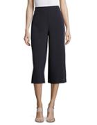 Ellen Tracy Solid Cropped Palazzo Pants