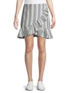 The Fifth Label Stripe-print Ruffled Skirt