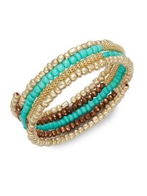 Design Lab Beaded Coil Bracelet