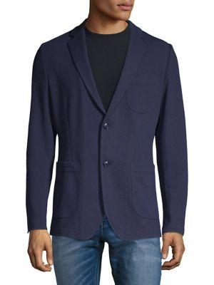 Black Brown Textured Notch Jacket