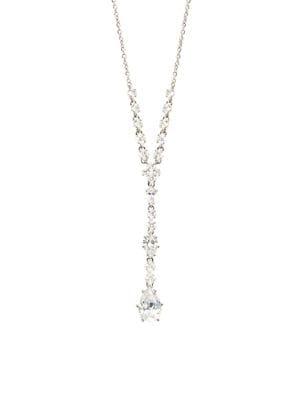 Nadri Tulle Rhodium-plated & Cubic Zirconia Y-necklace