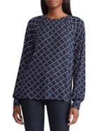 Lauren Ralph Lauren Petite Chain Print Jersey Knit Top