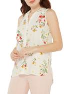 Dorothy Perkins Collared Sleeveless Floral Blouse