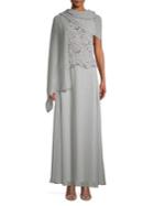 J Kara Embellished Sleeveless Long Dress
