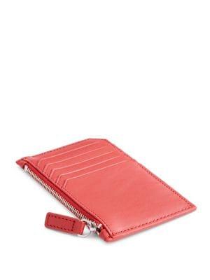 Royce New York Zippered Credit Card Leather Wallet