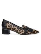 Franco Sarto Grenoble Leopard-print Calf-hair Pumps