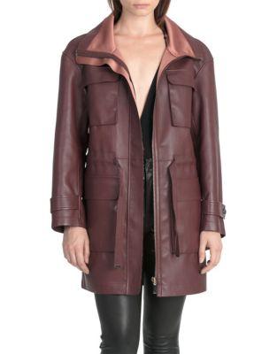 Bagatelle Zippered Leather Utility Jacket