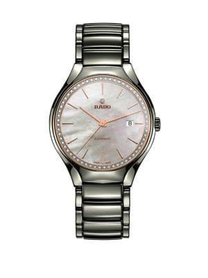 Rado True High-tech Ceramic Diamond Encrusted Bracelet Watch