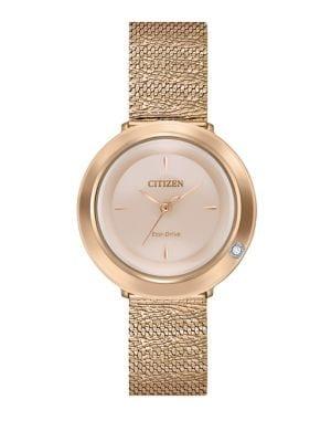Citizen L Ambiluna Eco-drive Rose Goldtone Stainless Steel Watch