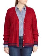Lauren Ralph Lauren Plus Cable-knit Buttoned Cardigan