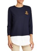 Lauren Ralph Lauren Petite Roundneck Layered Top