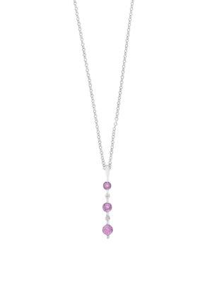 Effy Diamonds, Pink Sapphire And 14k White Gold Pendant Necklace