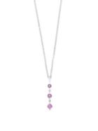 Effy Diamonds, Pink Sapphire And 14k White Gold Pendant Necklace