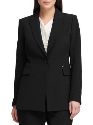 Donna Karan Long-sleeve One-button Blazer