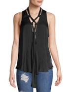 Free People Laced-neck Top