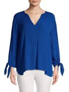 Michael Michael Kors Splitneck Tie-sleeve Top