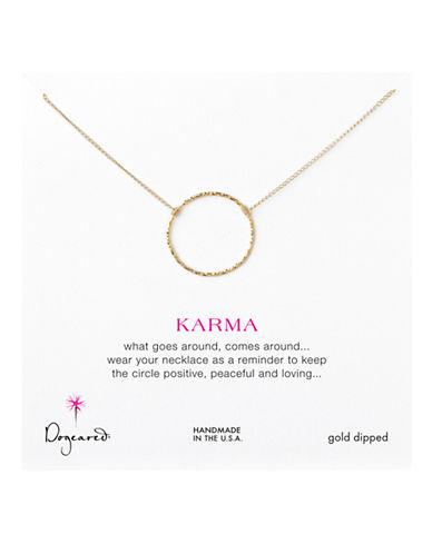 Dogeared Goldtone Karma Pendant Necklace