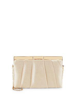 La Regale Pleated Satin Clutch
