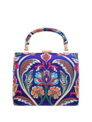 Nina Artesia Floral Satin Satchel