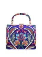 Nina Artesia Floral Satin Satchel