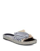 Sam Edelman Stripe Fringe Slide Sandals