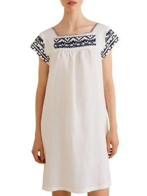 Mango Taj Embroidered Shift Dress