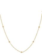 Lord & Taylor 14k Yellow Gold Beaded Station Long Necklace