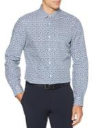 Perry Ellis Slim-fit Floral Long-sleeve Button-down Shirt