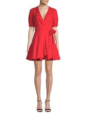Finders Clementine Aranciata Fit-&-flare Wrap Dress