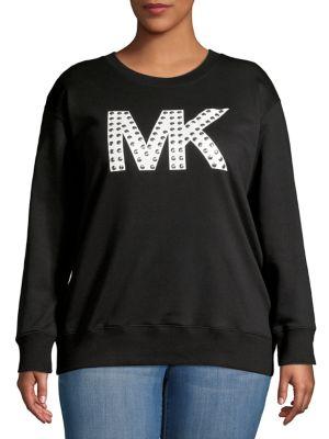 Michael Michael Kors Plus Studded-logo Sweatshirt