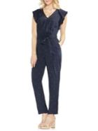 Vince Camuto Sapphire Bloom Dotted Jumpsuit