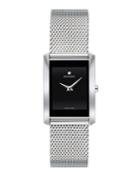 Movado La Nouvelle Rectangular Mesh Strap Watch
