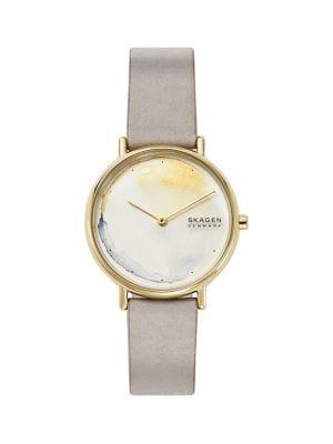Skagen Signatur Gray Leather Watch